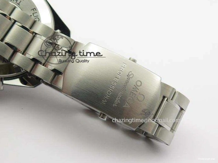 0419 Refined Speedmaster 50th Anniversary Black Dial On SS Bracelet 8232